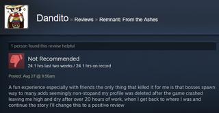 Illustration for article titled Remnant: From The Ashes, As Told By Steam Reviews